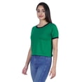 thumbnail image 2 of Inkmeso WoMen's Solid Crop Top Short Sleeve Tshirt Round Neck Summer Tee Shirt, 2 of 7