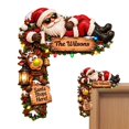 thumbnail image 4 of Christmas 2D Flat Santa Door Hanger, Playful Look That Brings Smiles to Family and Friends, Fits Nicely Into Festive Table Settings and Photo Backdrops and More for Years to Come, 4 of 5
