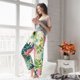 thumbnail image 5 of Balery Tropical Flowers Pantalones de pijama para mujer, pijamas ultraligeros, pantalones de estar por casa-X-Large, 5 of 6