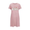 thumbnail image 5 of Tnhcen Robe de Nuit Halloween Grande Taille Incluse Imprimé Dessin Animé Manches Courtes Col Rond Polyester Spandex Extensible P-2TG pour Chaque Femme, 5 of 5