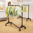 thumbnail image 5 of HOKEEPER 400LBS Commercial Z Base Garment Rack Heavy Duty Clothing Rack Height Adjustable Rolling Clothes Rack for Hanging Clothes Racks on Wheels Portable Z Rack Black, 5 of 7