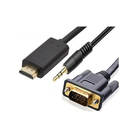 UPC: 0873791020263 | 4XEM 6  2M HDMI To VGA Cable With Active Adapter W/ 3.5Mm Audio