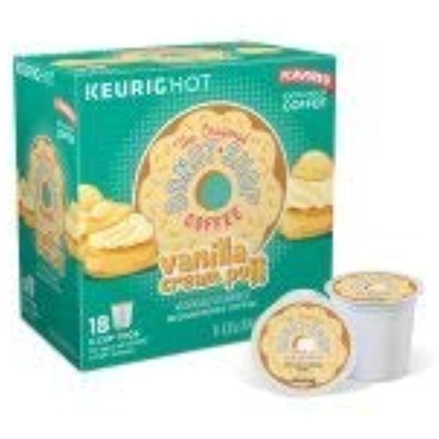 The Original Donut Shop Vanilla Cream Puff Keurig Single-Serve K-Cup Pods, Medium Roast Coffee, 18 Count