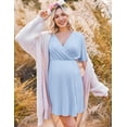 thumbnail image 2 of Ekouaer Labor and Delivery Gown for Hospital Maternity Nursing Dress Nightgown Pajamas for Breastfeeding, 2 of 6