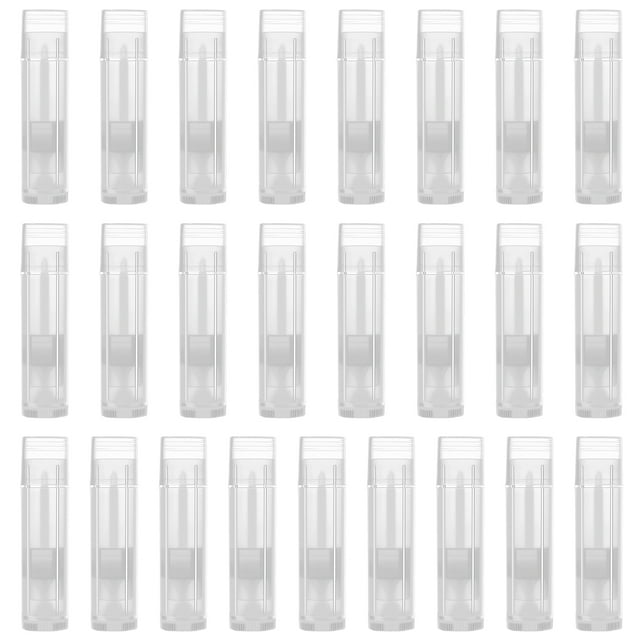 25 Pcs Contenants Vides Rechargeables pour Baume à Lèvres Tubes de Rouge à Lèvres Porte-Gloss DIY Tubes