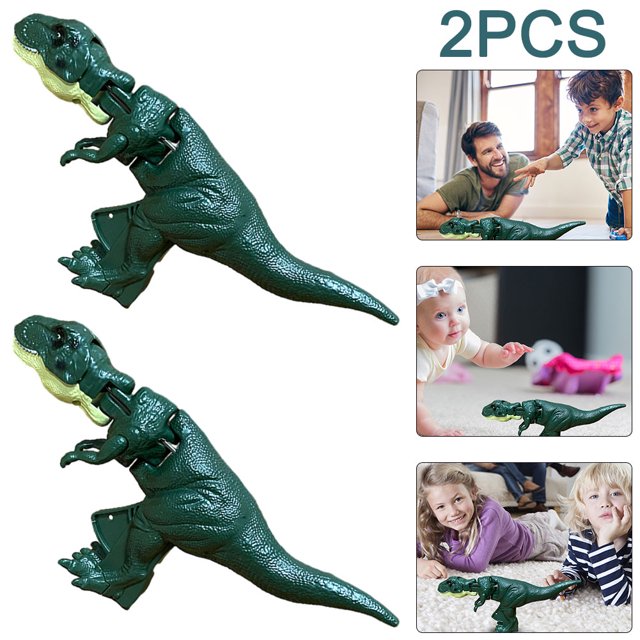Juguete Dinosaurio Simulado Bsvklp 2 Piezas 18 Cm Verde