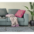thumbnail image 3 of Amrita Sen Designs  26 x 26 in. Paisley Pattern Square Broadcloth Indoor & Outdoor Zippered Pillow - Hot Pink, 3 of 5