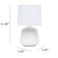 thumbnail image 3 of Simple Designs LT1120-OFF Petite Lampe de Table Plissée, Blanc Cassé, 3 of 6