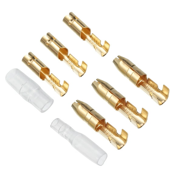 Uxcell Crimp Terminals Assortment 200pcs Insulated Male Female Butt Connector Kit for Electrical Gold