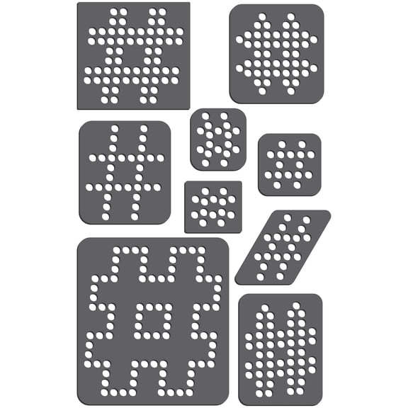 Rhinestone Genie Hashtags Magnetic Rhinestone Template, Black