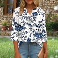 thumbnail image 4 of Women's Blouses Dressy,Women's Shirts Lightweight 2026 Spring Summer Fashion 3/4 Length Sleeve Tops Business Casual Blouses Western Outfits, 4 of 6