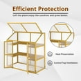 thumbnail image 6 of MIDOQIN Cold Frame Greenhouse, 2-Tier Mini Wooden Plant Green House, Greenhouses for Outdoor Indoor with Adjustable Shelf &  Open Top Lids, 6 of 9