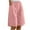 Pink, variant on Bovxnpu Summer Plus Size Shorts for Women, Women's Casual Wide Leg Shorts, Women's Cotton And Linen Solid Color Loose Pants With Pockets M