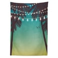 thumbnail image 3 of Ambesonne Beach Tablecloth Rectangular Table Cover, Night Time Sunset Palms, 52"x70", Multicolor, 3 of 4