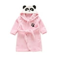thumbnail image 6 of CHGBMOK Robes for Boys Flannel Kids Bathrobe Plush Toddle Robe Hooded Sleepwear with Belt, 6 of 6