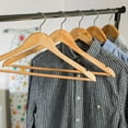 thumbnail image 3 of Honey-Can-Do Maple Wood Adult Clothes Suit Hangers, 24 Pack, 3 of 5