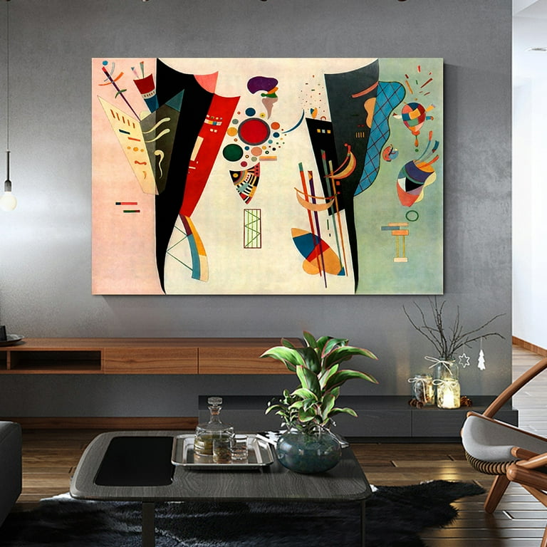 Wassily Kandinsky Wall Art Reciprocal Agreement Gallery Wrapped Canvas Art For Bedroom Livingroom Decoration Print Ready to Hang