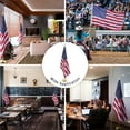 thumbnail image 3 of Yescom 2 Pack 6FT Sectional Indoor Flag Pole Kit Aluminum Gold Pole Ball Topper with 3x5Ft US Flag with  Base Stand Office School City Hall, 3 of 10