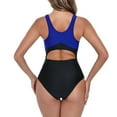thumbnail image 7 of QUNYINEY One Piece Swimsuit Women Tummy Control Colorblock Bathing Suit Slimming Cut Out Swimwear, 7 of 7