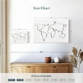 thumbnail image 4 of Elephant Stock One Line World Map Wall Art - Horizontal Canvas Wall Art - Living Room Wall Decor - Map Canvas - White And Black Decor - 24" x 16", 4 of 8