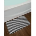 thumbnail image 2 of Crazy Art Bath Mat, Contemporary Illustration of Abstract Symmetric Shapes Overlapping, Plush Bathroom Decor Mat with Non Slip Backing, 29.5" X 17.5", Charcoal Grey and White, by Ambesonne, 2 of 2