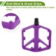 thumbnail image 3 of Pedal de bicicleta de aleación de aluminio Universal sin tiras reflectantes morado ajuste 14mm pedal de bicicleta antideslizante para BMX MTB bicicletas de carretera 1 par, 3 of 7