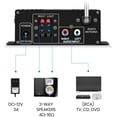 thumbnail image 5 of 2 Left Save $14 Moukey Home Stereo System 50W 2 Channel Receiver Bluetooth Mini Amplifier, FM USB, AUX, with Remote Control, 5 of 8