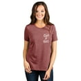 thumbnail image 2 of Get It Girl Women's Fashion Relaxed T-Shirt Tee Heather Rouge Small, 2 of 5
