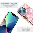 thumbnail image 4 of Value Pack and iPhone 13 6.1 inch Liquid Glitter Phone Case Shock Proof Edges Hybrid Hard Back Slim Bumper Cover, 4 of 4