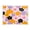 Cute Flowers and Pumpkins, variant on Acrylic Tray Clear Serving Tray Rectangle Decorative Tray with Cut Handle Flowers and Smiling Pumpkins