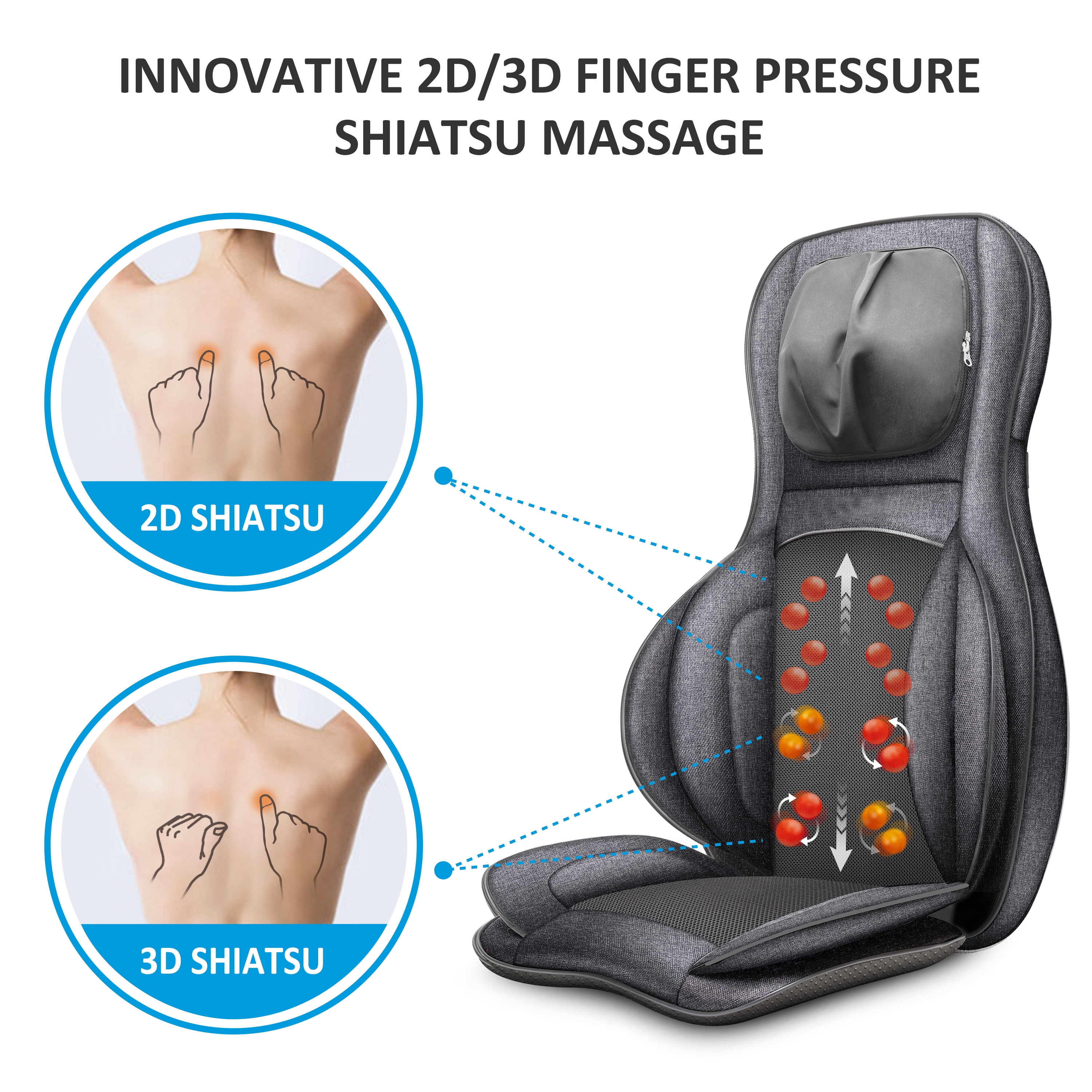 Best Choice Products Air Compression Shiatsu Neck Back Massager Seat Chair  Pad Massage Cushion, 2D/3…See more Best Choice Products Air Compression