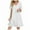 White, variant on Lenago Women's Plus Size Summer Dresses High Waisted Fashion Holiday Summer Solid Color Short Sleeve Light Blue Dresses Party Beach Dress