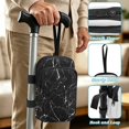 thumbnail image 5 of COEQINE Printed Crutch Bag Walking Cane Accesories Black Marble Crack Forearm Crutch Organizer Pouch, Elbow Crutch Bag, 2 Pockets, Organize Daily Essentials, for Elderly, 5 of 7