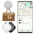 thumbnail image 2 of 2-Pack Google Certified Bluetooth 5.2 Tracker for Android 9+, F02-B Smart Item Locator with Find My Device App, IP67 Waterproof Key Finder, 150m Range, Replaceable CR2032 Battery (1 White & 1 Black, 2 of 6