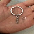 thumbnail image 3 of 50 piezas de llavero dividido con cadena y 50 piezas de anillos de salto, kit a granel de llavero con pasadores de ojo de tornillo para manualidades, fabricación de joyas, llavero de 0,98 pu, 3 of 5