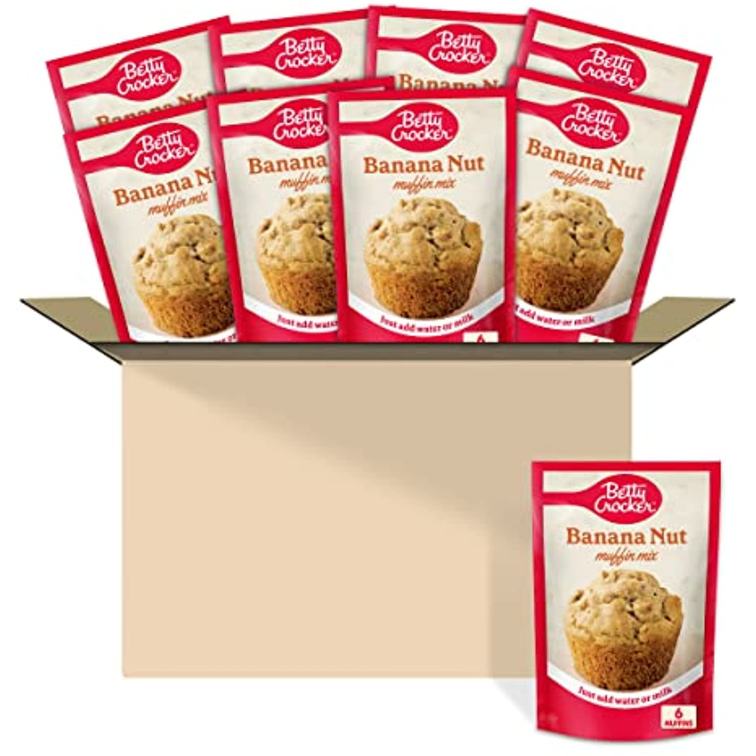 Betty Crocker Banana Nut Muffin Mix, 6.4 Oz (Pack Of 9)
