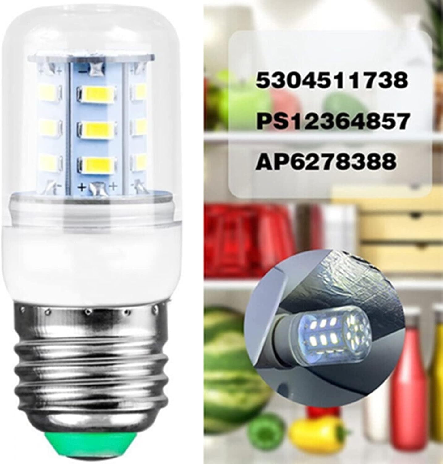 Yooank Upgraded Kei D34L Refrigerator Bulb Replacement for Electrolux Frigidaire Refrigerator LED Light Bulb