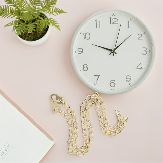 WRISTBIQUE Metal Clock Chain 4Pcs For Grandfather Clock Replacement Chain Golden Winding Home Decor