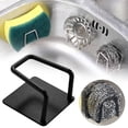 thumbnail image 5 of Zwwxt 4Pcs Sponge Holder for Kitchen Sink, Stainless Steel Dish Sponge Holder, Strong Adhesive Sponge Caddy for Sponges, Brushes, Lids, Premium Rustproof & Waterproof Kitchen Sink Organizer, Black, 5 of 5