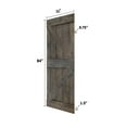thumbnail image 3 of Islife K Style Series 30in.X 84in.Smoky Gray Finished DIY Solid Wood Sliding Barn Door Slab, 3 of 4