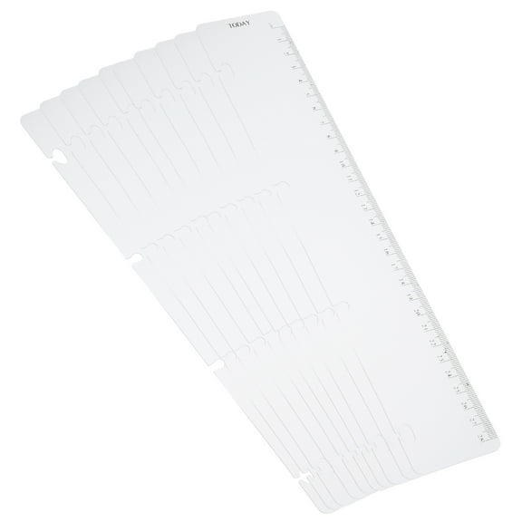 Uxcell 11.8"x2.2" Bookmark Ruler Snap-in Ruler Measuring Tools for A4 Binder Notebook Clear 10 Pack