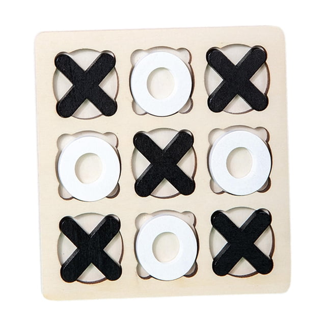 Wooden Tic TAC Toe Game Traditional Leisure Intelligent Brain Teaser C