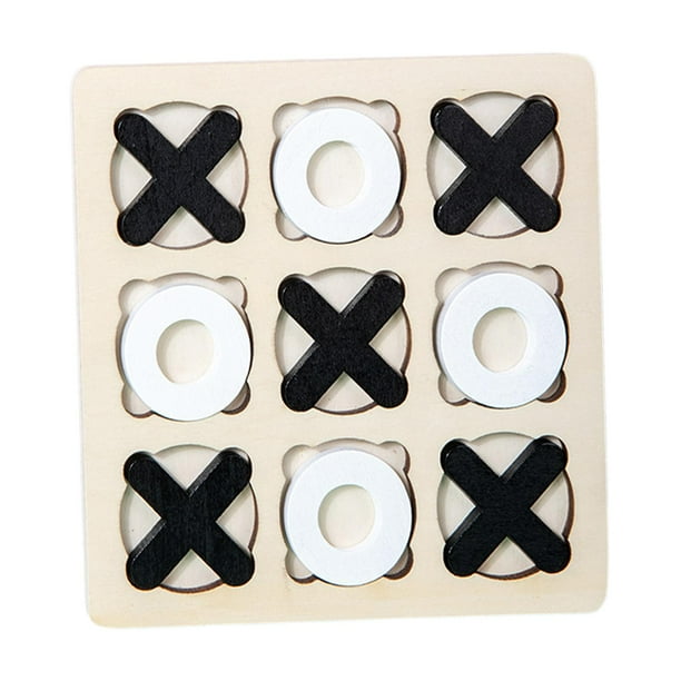 Juego de mesa de tres en raya de madera, regalos únicos, juegos de interior, rompecabezas y acertijos. Estilo C
