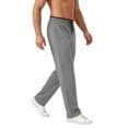 thumbnail image 4 of cfhntfmh Mens Running Pants Lightweight Straight Leg Drawstring Pants with Pockets Elastic Waisted Workout Pants (Gray,Medium), 4 of 5