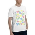 thumbnail image 2 of Bingfone Hand Drawn Colored Hearts Men'S Loose Fit Short-Sleeve Pocket T-Shirt, 2 of 7