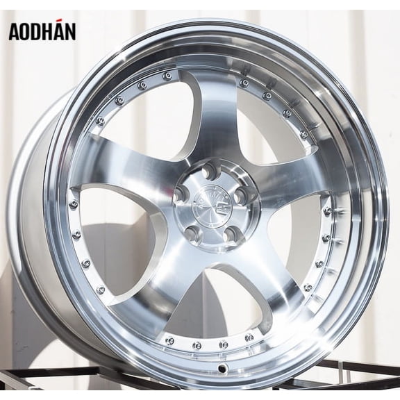 AodHan Wheels Rim AH-03 18x9.5 5x114.3 73.1CB 30 SILVER MACHINED FACE AND LIP