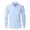 Blue, variant on IYTR Mens Button Up Shirts Long Sleeve Stripe Dress Shirts Slim Fit Business Casual T-Shirt (Gray,S)