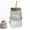 #04924260408006 Purple, variant on Bubble Tea Glass Cup with Lid and Straw, 450ml Ribbed Tumbler with Bow or Rose, Reusable Boba Drinking Glass for Pearl Milk Tea