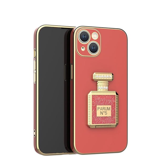 Fundas de teléfono con soporte de espejo de maquillaje para Iphone 14 Pro 13 12 Xs Max 11 7 8 Plus Xr X Funda de protección suave a prueba de golpes Fivean unisex