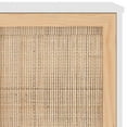 thumbnail image 5 of vidaXL Sideboard White 105x30x60 cm Solid Wood Pine and Natural Rattan, 5 of 5